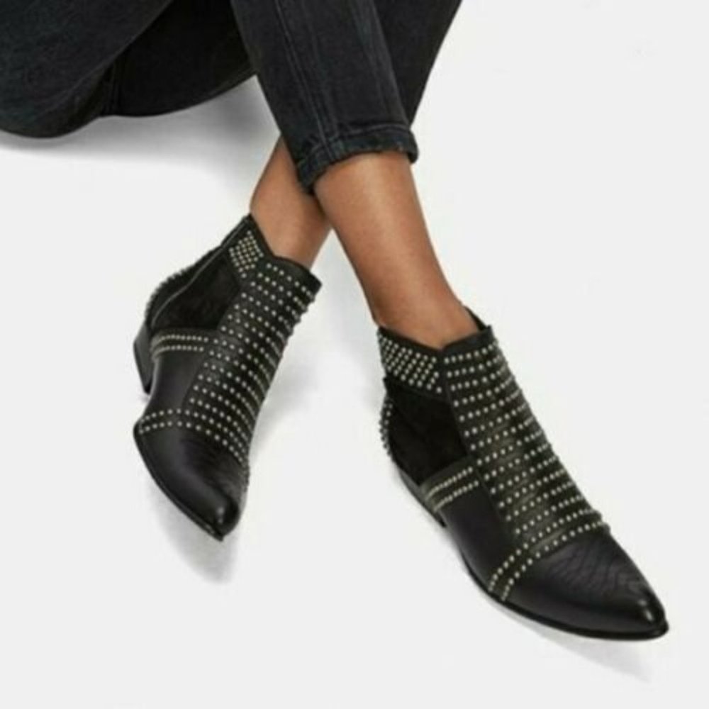 Anine Bing Charlie boots silver studs, 7